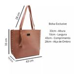BOLSA FEMININA ESTILO SACOLA MARROM-VINLENE
