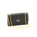 BOLSA FEMININA FESTA CORRENTE DOURADA PRETA-VINLENE