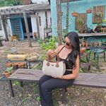 BOLSA FEMININA BEGE CROCO-VINLENE