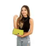 BOLSA FEMININA ESTILO CLUTCH MODA FESTA VERDE LIMÃO-VINLENE
