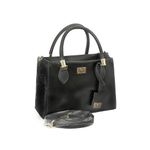 BOLSA MÉDIA TRANVERSAL PRETA LISA-Vinlene 