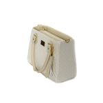 kIT BOLSA MÉDIA TRANVERSAL MARFIM VERNIZ -VINLENE