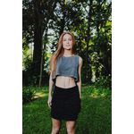 MINI SAIA BOLSO FRONTAL PRETA 