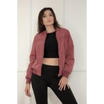 Jaqueta feminina de microfibra peluciada