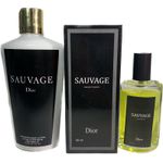 Kit Perfume 50ml + Creme Hidratante Grandes Grifes 250ml Sauvage Dior