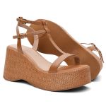 Sandália Violanta Couro Nati Caramelo