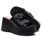 Tamanco Violanta Couro Vivi Preto