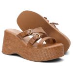 Tamanco Violanta Couro Eva Caramelo