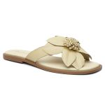 Rasteira Violanta Couro Mari Manteiga