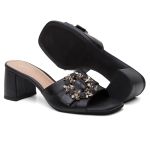 Tamanco Violanta Couro Gigi Preto