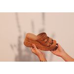 Tamanco Violanta Couro Vivi Caramelo