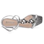 Sandália Violanta Aura Prata