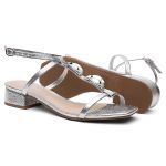 Sandália Violanta Aura Prata