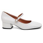 Mocassim salto bloco Lorena Off White