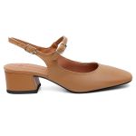 Mocassim salto bloco Celeste Cappucino 
