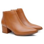 Bota Couro Violanta Gaia Caramelo 