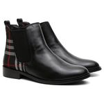 Bota Chelsea Violanta Canela Preto 