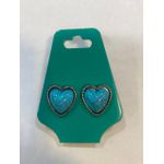 Brinco Coração Turquesa