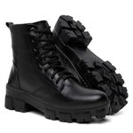 BOTA COTURNO FEMININA TRATORADA BLOGUEIRA VITIELLO PRETO