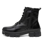 BOTA COTURNO FEMININA TRATORADA BLOGUEIRA VITIELLO PRETO