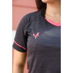 Camisa Feminina Outubro Rosa Vitória Preta Volt 