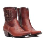 Bota Western Feminina - Fóssil Sella | Craquelé Bronze - Génova Café - Vimar Boots - 11177-D-VR