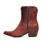 Bota Western Feminina - Fóssil Sella | Craquelé Bronze - Génova Café - Vimar Boots - 11177-D-VR