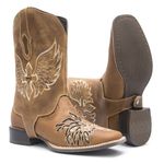 Botina Feminina 2 em 1 - Dallas Bambu - Roper - Bico Quadrado - Solado Nevada - Com Polaina Bambu - Vimar Boots - 12165-A-VR-PL003