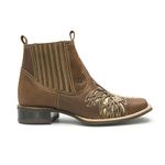 Botina Feminina - Dallas Bambu / Ouro - Roper - Bico Quadrado - Solado Nevada - Vimar Boots - 12165-A-VR