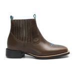 Botina Feminina - Atlanta Brown / Celeste- Roper - Bico Quadrado - Solado VTS - Vimar Boots - 12178-A-VR