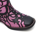 Bota Feminina - Fóssil Preto | Glitter Pink - Freedom Flex - Vimar Boots - 13089-K-VR