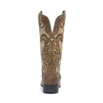 Bota Texana Feminina - Dallas Bambu / Glitter Max Ouro - Roper - Bico Quadrado - Cano Longo - Solado Freedom Flex - Vimar Boots - 13102-B-VR