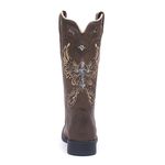 Bota Texana Feminina - Dallas Castor / Glitter Preto com Prata - Roper - Bico Quadrado - Cano Longo - Solado Freedom Flex - Vimar Boots - 13121-A-VR