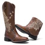 Bota Texana Feminina - Atlanta Havana / Firenze Havana - Roper - Bico Quadrado - Cano Dobrável - Solado VTS - Vimar Boots - 13132-A-VR