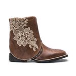 Bota Texana Feminina - Atlanta Havana / Firenze Havana - Roper - Bico Quadrado - Cano Dobrável - Solado VTS - Vimar Boots - 13132-A-VR