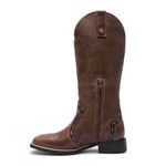 Bota Texana Feminina - Atlanta Havana / Firenze Havana - Roper - Bico Quadrado - Cano Dobrável - Solado VTS - Vimar Boots - 13132-A-VR