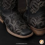 Bota Feminina - Fóssil Preto / Glitter Preto - Vimar Boots - 13147-E-VR