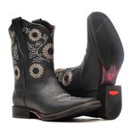 Bota Feminina - Fóssil Preto - Freedom Flex - Vimar Boots - 13152-A-VR