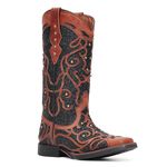 Bota Feminina - Fóssil Sella / Glitter Preto - Freedom Flex - Vimar Boots - 13163-B-VR