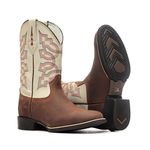 Bota Masculina - Crazy Horse Café | Marfim - Texas B - Bulls Horse - 50031-B-BU