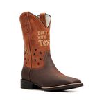 Bota Masculina Don't Mess With Texas - Crazy Horse Café | Bambu - Texas B - Bulls Horse - 50032-B-BU