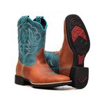 Bota Feminina - Dallas Bambu | Celeste | Turquesa - VTS - Bulls Horse - 53008-A-BU