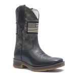 Bota Texana Masculina - Floather Preto / Grafite - Roper - Bico Quadrado - Cano Médio - Solado Strong Shock - Vimar Boots - 81266-A-VR