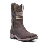 Bota Texana Masculina - Crazy Horse Café / Tabaco - Roper - Bico Quadrado - Cano Médio - Solado Strong Shock - Vimar Boots - 81267-A-VR