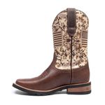 Bota Texana Masculina - Texas Havana / Camo USA - Roper - Bico Quadrado - Cano Médio - Solado Vibram - Vimar Boots - 81267-C-VR