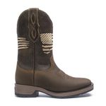 Bota Texana Masculina - Crazy Horse Café / Tabaco - Roper - Bico Quadrado - Cano Médio - Solado Strong Shock - Vimar Boots - 81283-A-VR