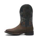 Bota Texana Masculina - Crazy Horse Café / Marinho - Roper - Bico Quadrado - Cano Médio - Solado Magnum Western - Vimar Boots - 81284-B-VR