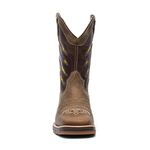 Bota Texana Masculina - Dallas Tabaco / Brown / Bandeira Brasil - Roper - Bico Quadrado - Cano Médio - Solado Strong Shock - Vimar Boots - 81295-A-VR