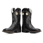 Bota Masculina - Jacaré Original Preto (RABO) | Mustang Preto - Magnum Western - Vimar Boots - 81312-E-VR