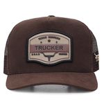 Boné Trucker Texas Hunters - Trucker Road Hunter - Marrom / Marrom - CAP-017-THS